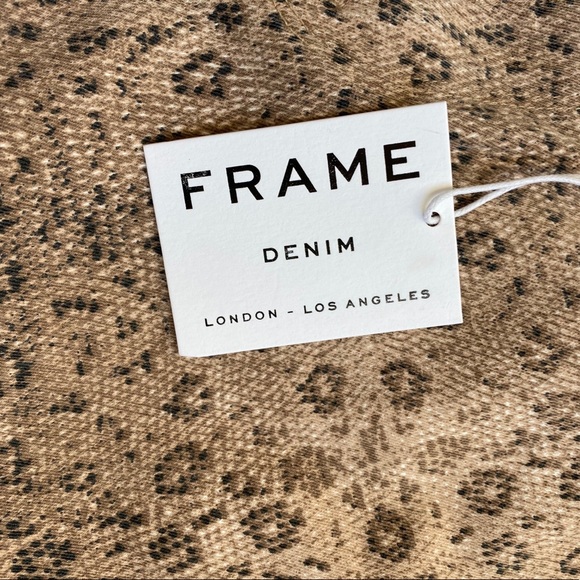 Frame Le Crop Mini Boot Snake Mid Rise Size 25 - Picture 7 of 13